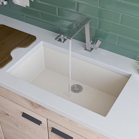 Biscuit 30 Undermount Sgl Bowl Granite Composite Kitchen Sink